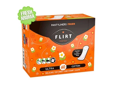 Прокладки щоденні FANTASY FLIRT slim fresh cotton 60шт BIG PACK