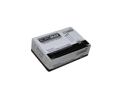 Шпильки BUROMAX 100шт кольорові, 34 мм JOBMAX, BM.5251