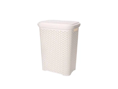Кошик з кришкою DIOMEDEA 35л 285 x 385 x 505мм молочний для білизни
