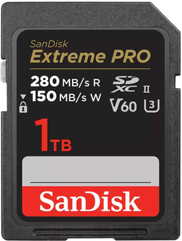 Карта памяти SanDisk Extreme Pro SDXC 1TB V60 UHS-II (0619659202163)
