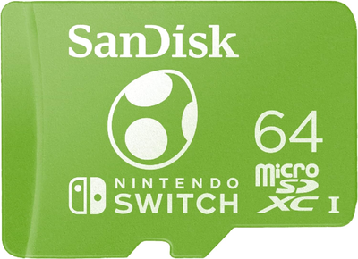 Карта памяти SanDisk Nintendo Switch microSDXC Yoshi Edition 64GB (0619659204518)
