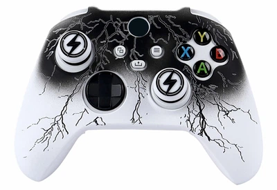 Качественный защитный силиконовый чехол Black Lightning для геймпада Xbox Series X|S + накладки на стики