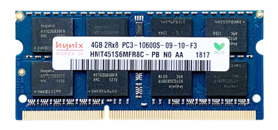 Оперативная память Hynix SODIMM DDR3 4Gb 2Rx8 1333Mhz PC3-10600S-9-10-F3 HMT451S6МFR8C-PB