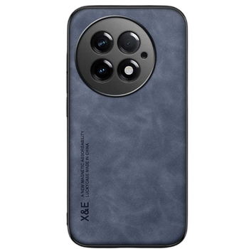 Кожаный чехол - накладка X&E для OnePlus 13 c металлической вставкой blue