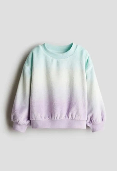 Світшот плюшевий світло-бірюзовий H&M 98-104см (400099462)