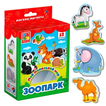 Игра Vladi Toys Мой маленький мир на магнитах Зоопарк (Укр) (VT3106-10)
