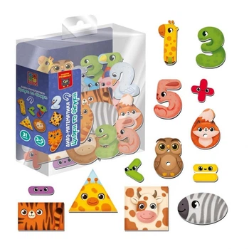 Игра развивающая Vladi Toys магнитная. Чудо-математика. Цифры и фигуры. VT5411-19