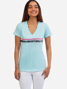 Футболка бавовняна жіноча U.S. Polo Assn 594839885 S Блакитна (1159824307)