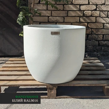 Вазон бетонный RealBeton Амелия В480мм х Д570мм белый