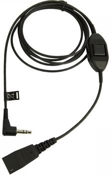 Кабель Jabra QD to 3.5 mm mini-Jack glatt 1.5 m Black (8735-019)