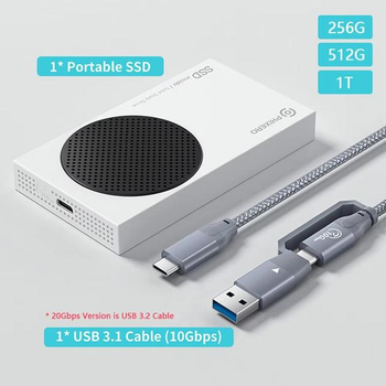 Зовнішній накопичувач Phixero SSB 1TB USB 3.1 для PS5/Dell/Lenovo/Huawei/Samsung/Acer/Android