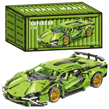 Конструктор Technol Model Lamborghini Sian Green (1314 деталей).