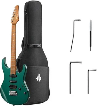 Электрогитара с чехлом и аксессуарами Donner Music DST-700 HSS Green EC6815