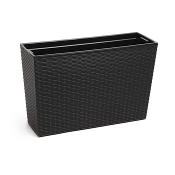 Горшок для цветов Lamela Werbena Rattan Черный (LA629-04)