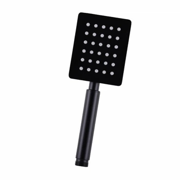 Душевая ручная лейка Globus Lux SUS-001Q-BB нержавейка, квадратная, черная