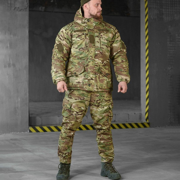 Утеплена форма 7.62 Tactical Горка куртка з капюшоном + штани з підтяжками мультикам розмір 3XL