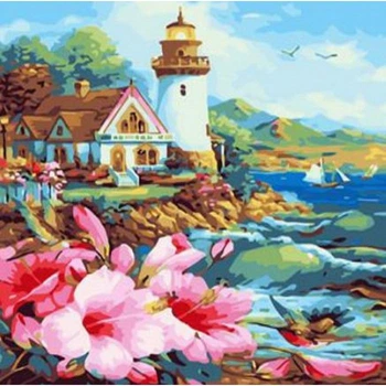 Картина по номерам 40х50 см DIY (без коробки) Маяк (RA5345_O)