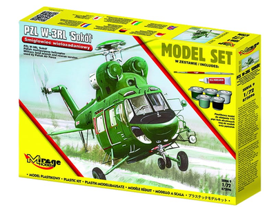 Model do składania Mirage Hobby 872096 Śmigłowiec wielozadaniowy PZL W-3 Sokół 1:72 (5901463872966)