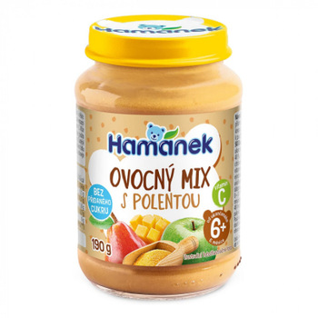 Упаковка пюре Hamanek Фруктовий мікс з кукурудзяною кашею 190 г х 8 шт (8595139799649)