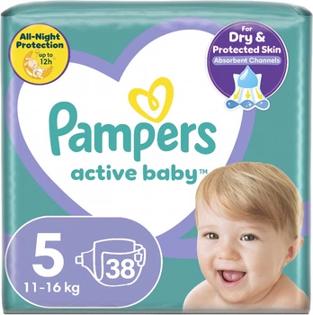 Підгузки Pampers Active Baby Розмір 5 (11-16 кг) 38 шт (8006540207796)