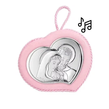 Икона детская Святое Семейство музыкальная (10 х 9 см) Valenti 10552 RA