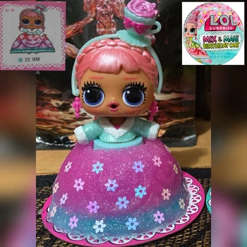 LOL Surprise Mix Make Birthday Cake Ice sk8r Tots- with Collectible Doll, DIY Cake кукла лол кейк кекс 593140