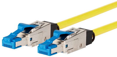 Патч-корд Metz Connect 40G AWG 26 Cat 8.1 1 m Yellow (13084H1077-E)