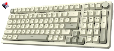 Клавіатура AJAZZ AK992 RETRO PRO / Ігрова / Механічна / Type-C / Red Axis Switch / Ice blue