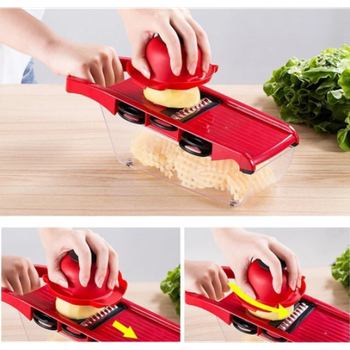 Мультислайсер Овощерезка для овощей и фруктов Slicer c контейнером 6 in 1 Красный (724SVSHRZK) TIN66