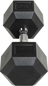 Гантель прогумована Trexo Hex 15 кг (5904823007374)