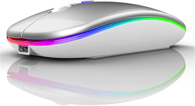 Акумуляторна бездротова миша VHG P37, Silver (2.4G + Bluetooth)
