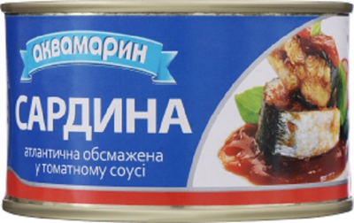 Консерва Аквамарин Сардина Обсмажена Т/С 230г (4820183770981)