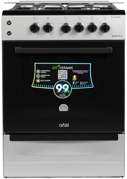 Плита газовая Artel APETITO 02-G Grey (поверхность газовая, духовка газовая)