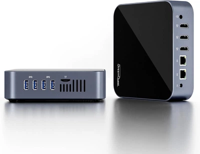 Мини ПК DreamQuest Pro / Intel Processor N95 / RAM 32GB / SSD 1TB / 3 x HDMI / 2 x LAN / Wi-Fi 5 / Bluetooth 4.2 / Windows 11 / Black