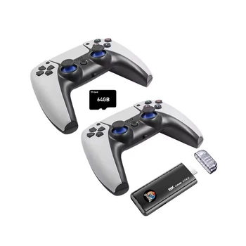Игровая консоль черная Data Frog X6 H133 Game Stick 64GB приставка гейм стик +39800 игр (300-B)