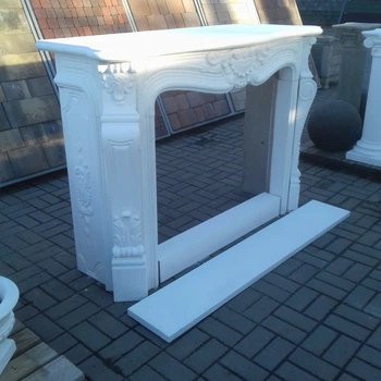 Портал для камина 1800х1600х600 (Classic marble 1 ) Белый