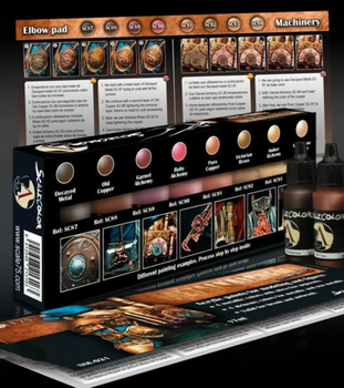 Zestaw farb akrylowych Scale75 Metal'n Alchemy Copper Paint Set 8 odcieni (8412548271545)