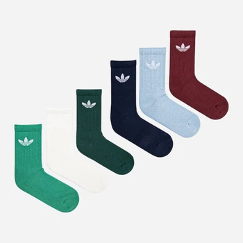 Набор мужских носков высоких хлопковых Adidas JI9504 46-48 6 пар Зеленый/Белый/Голубой/Черный/Темно-зеленый/Бордовый (4067905450831)