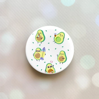 Держатель для смартфона / планшета попсокет Popsocket Белый :: Авокадо на отдыхе (принт 302)
