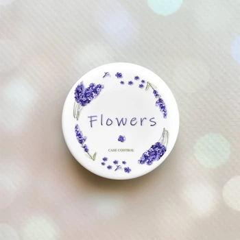 Держатель для смартфона / планшета попсокет Popsocket Белый :: Лавандовый веночек (принт 19)