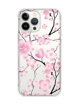 Чехол с утолщёнными углами на iPhone 14 Pro Max :: Цветущая сакура (принт 282)