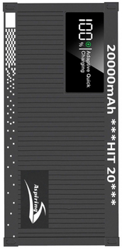 Універсальна мобільна батарея (УМБ) Aspiring Hit 20 20000 mAh 22.5W QC/PD Black (PPHT.H02)