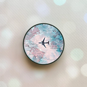 Держатель для смартфона/планшета попсокет Popsocket Черный :: Путешествия. Карты (принт 317)