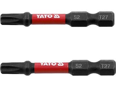 Насадка отверточная ударная TORX T27 х 50 мм. HEX 1/4", 2 шт. YATO (YT-78055)