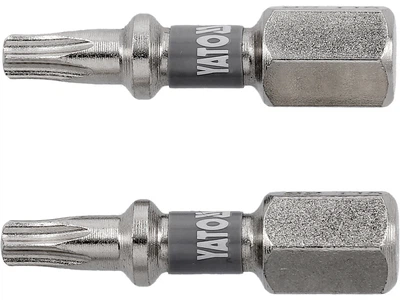 Насадка отверточная TORX T15 х 25 мм. HEX 1/4", покрытая никелем, 2 шт. YATO (YT-78012)
