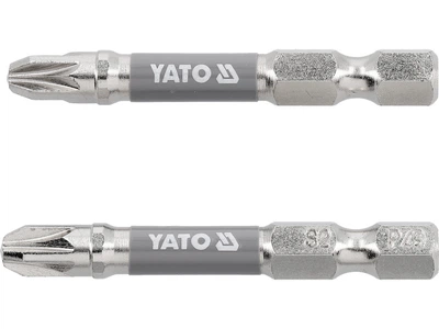 Насадка отверточная PZ3 х 50мм. HEX 1/4", покрытая никелем, 2шт. YATO (YT-78025)