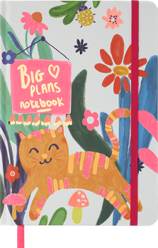 Записная книга ZiBi Animals A5 в клетку твердая обложка на резинке 96 листов (ZB.115101)