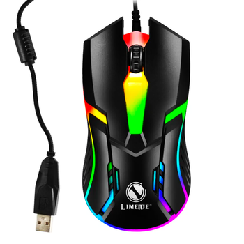 Мишка ігрова провідна, з USB та підсвічуванням RGB / Комп'ютерна миш Limeide C1 e-sports (L)