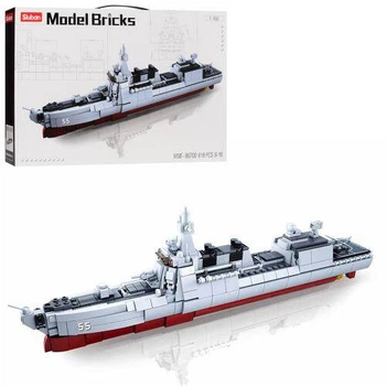 Конструктор военный корабль, 1:450, самолет, 578дет, M38-B0700