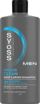 Шампунь SYOSS Men Intense Clean с ментолом для нормальных и жирных волос 440 мл (9000101277197)